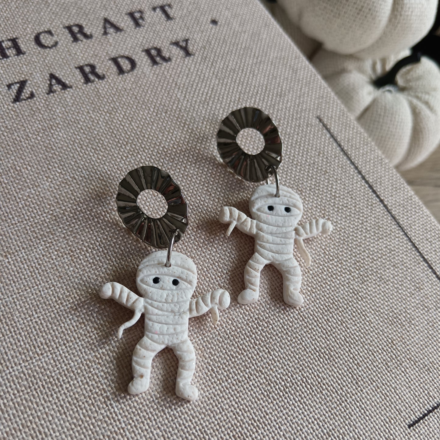 Mummy Dangle Stud Earrings