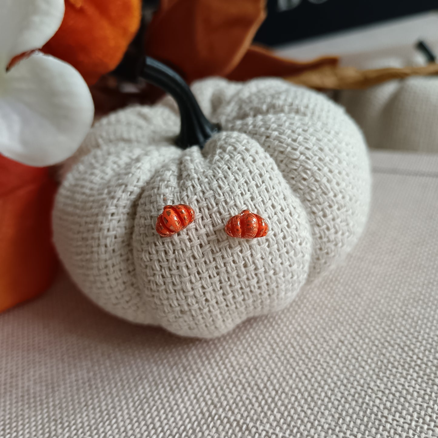 Micro Pumpkin Stud Earrings