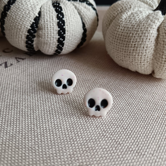 Black Skull Stud Earrings