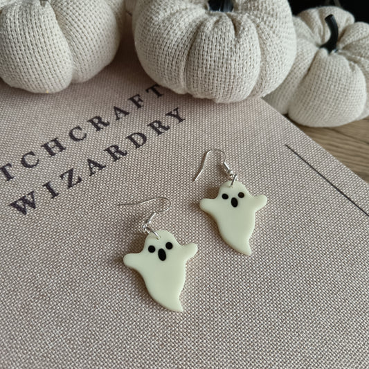Glow In The Dark Ghost Hook Earrings