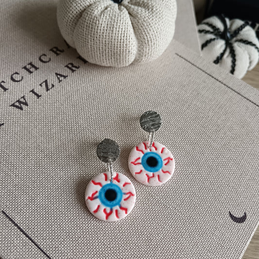Eyeball Dangle Stud Earrings
