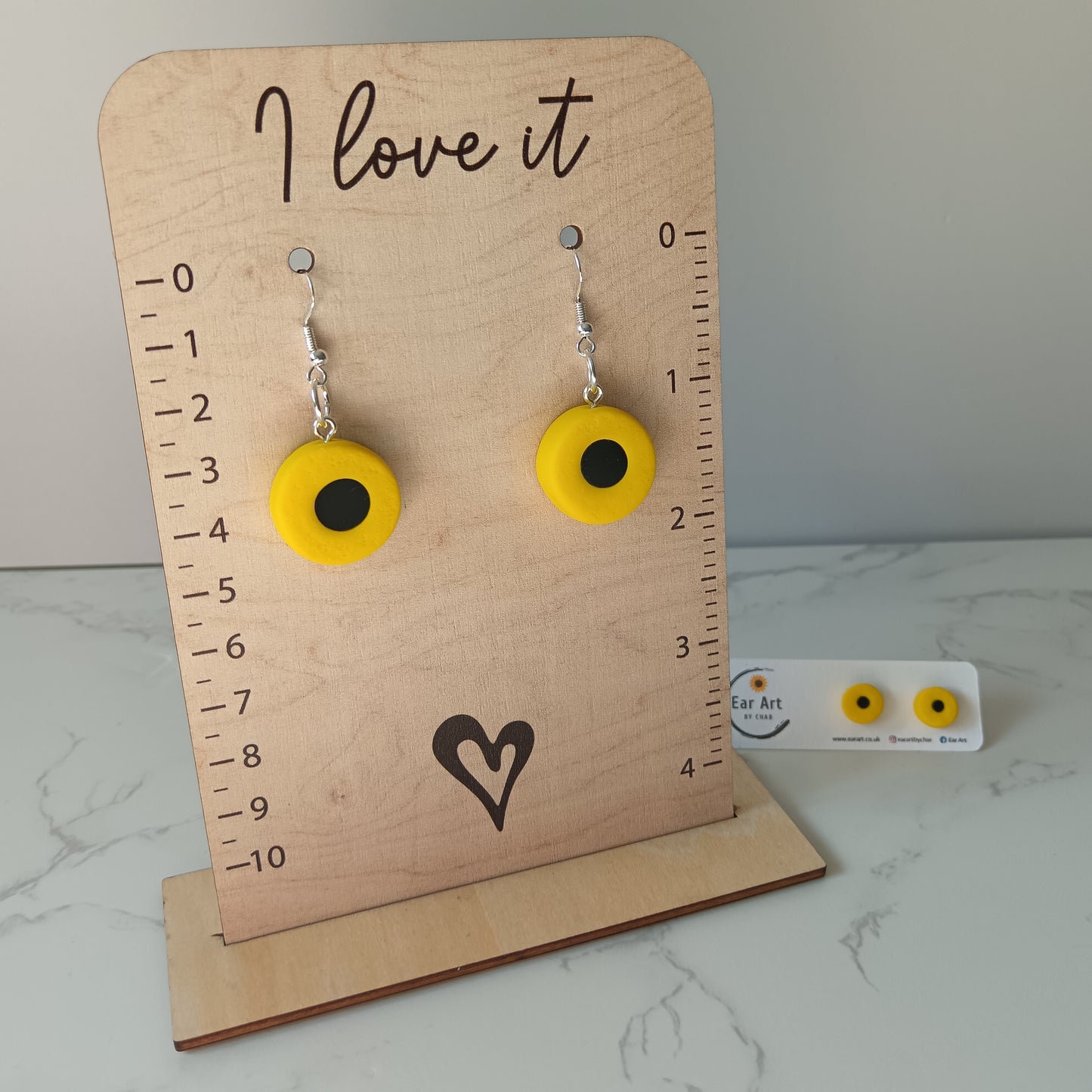 Liquorice Allsorts Yellow Coconut Roll Hook Earrings
