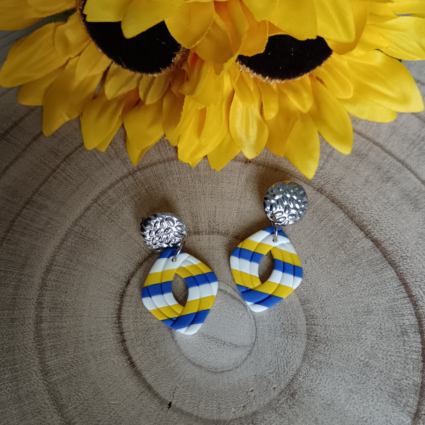 Leeds United Dangle Stud Earrings