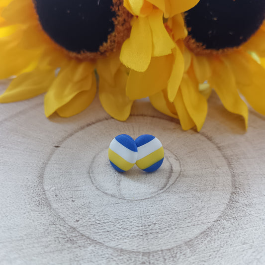 Leeds United Oval Stud Earrings