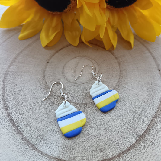 Leeds United Hot Chocolate Mug Hook Earrings