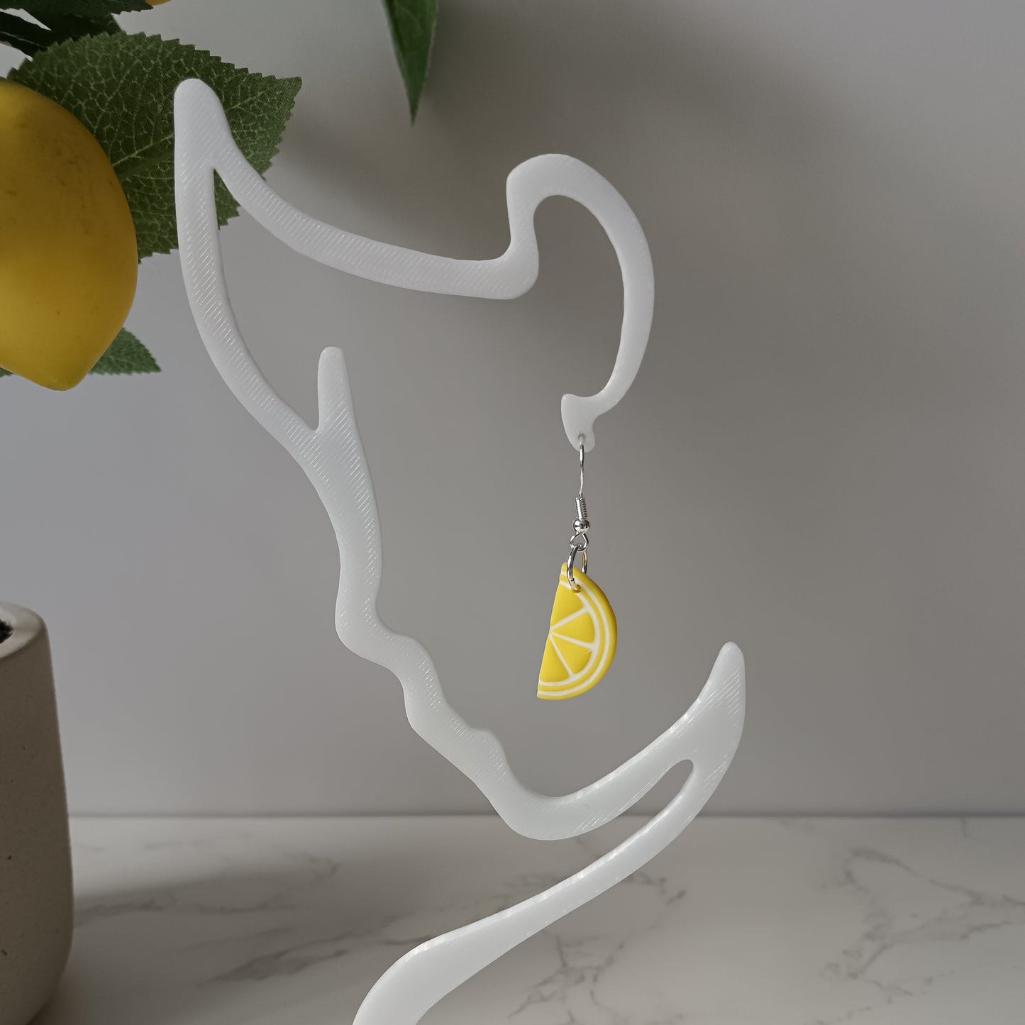 Lemon Half Slice Hook Earrings