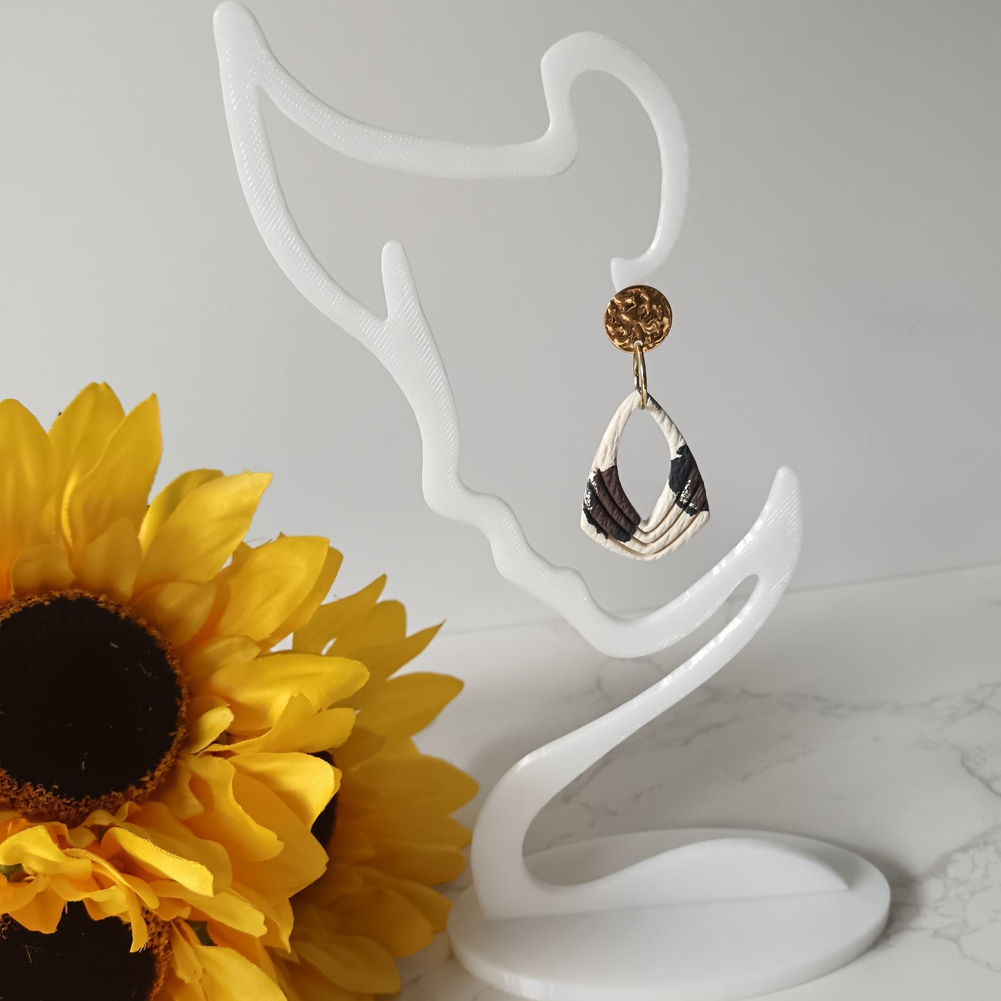Leopard Print Drop Dangle Stud Earrings