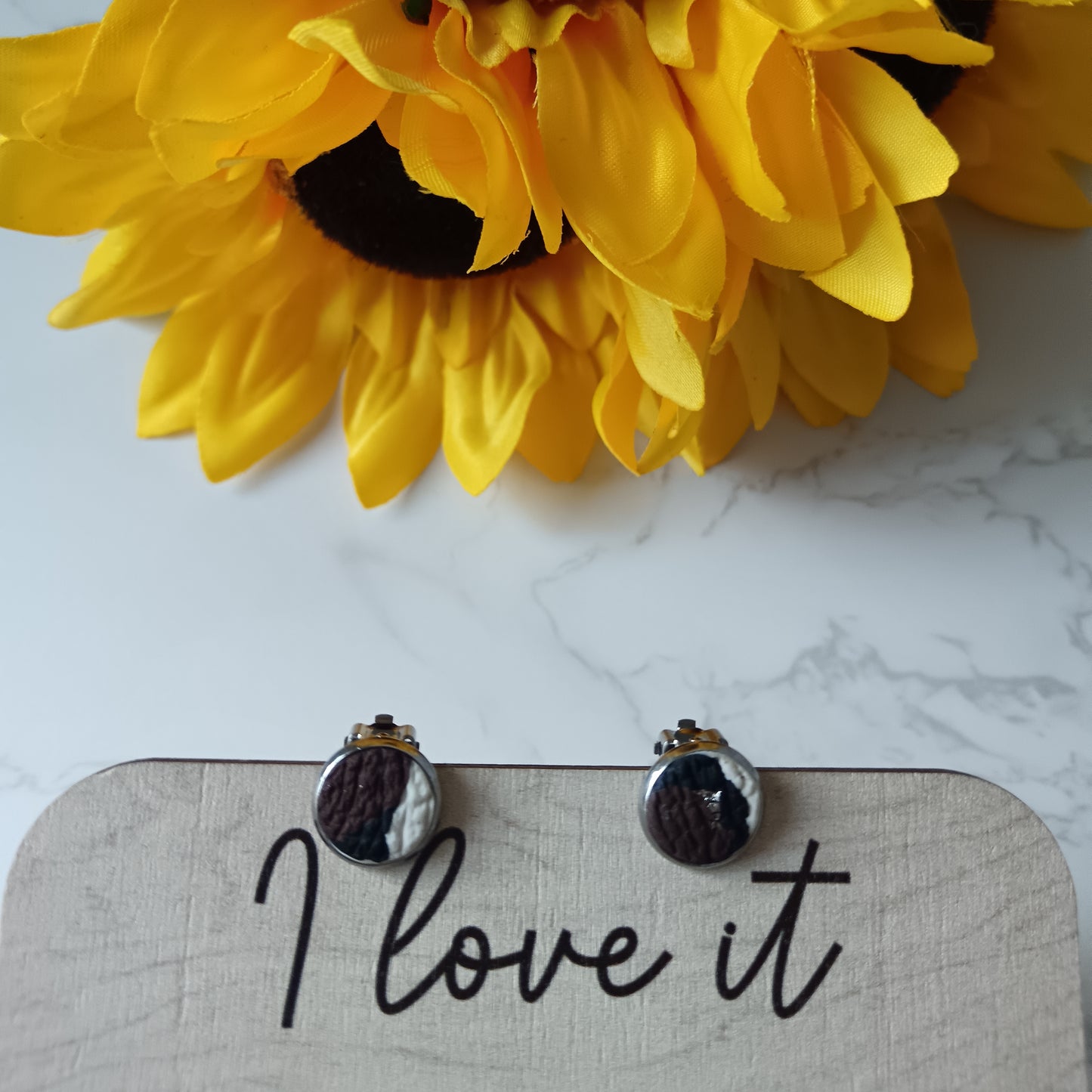 Leopard Print Clip On Earrings