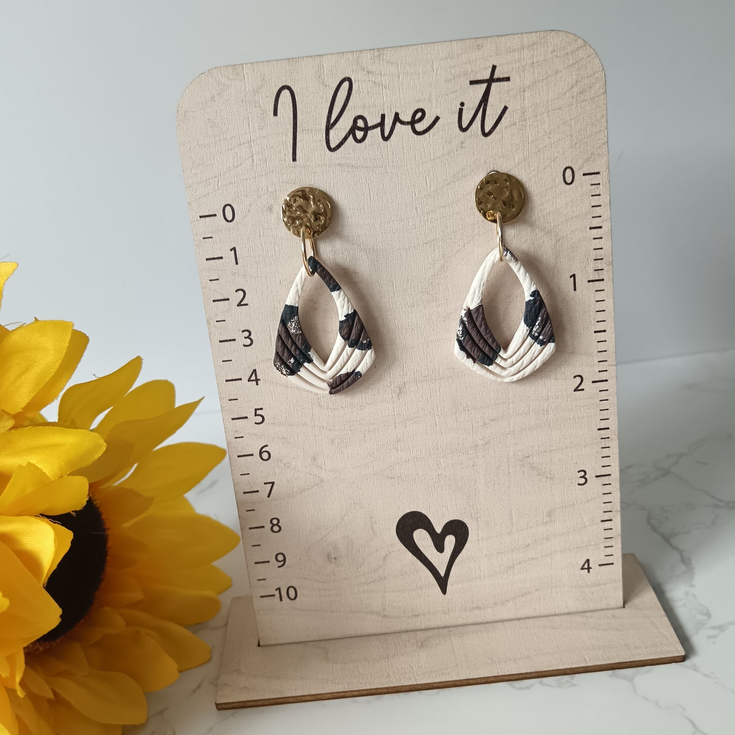 Leopard Print Drop Dangle Stud Earrings