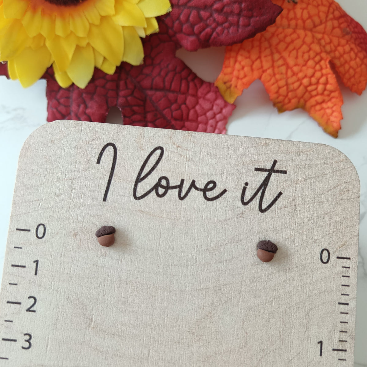 Micro Acorn Stud Earrings