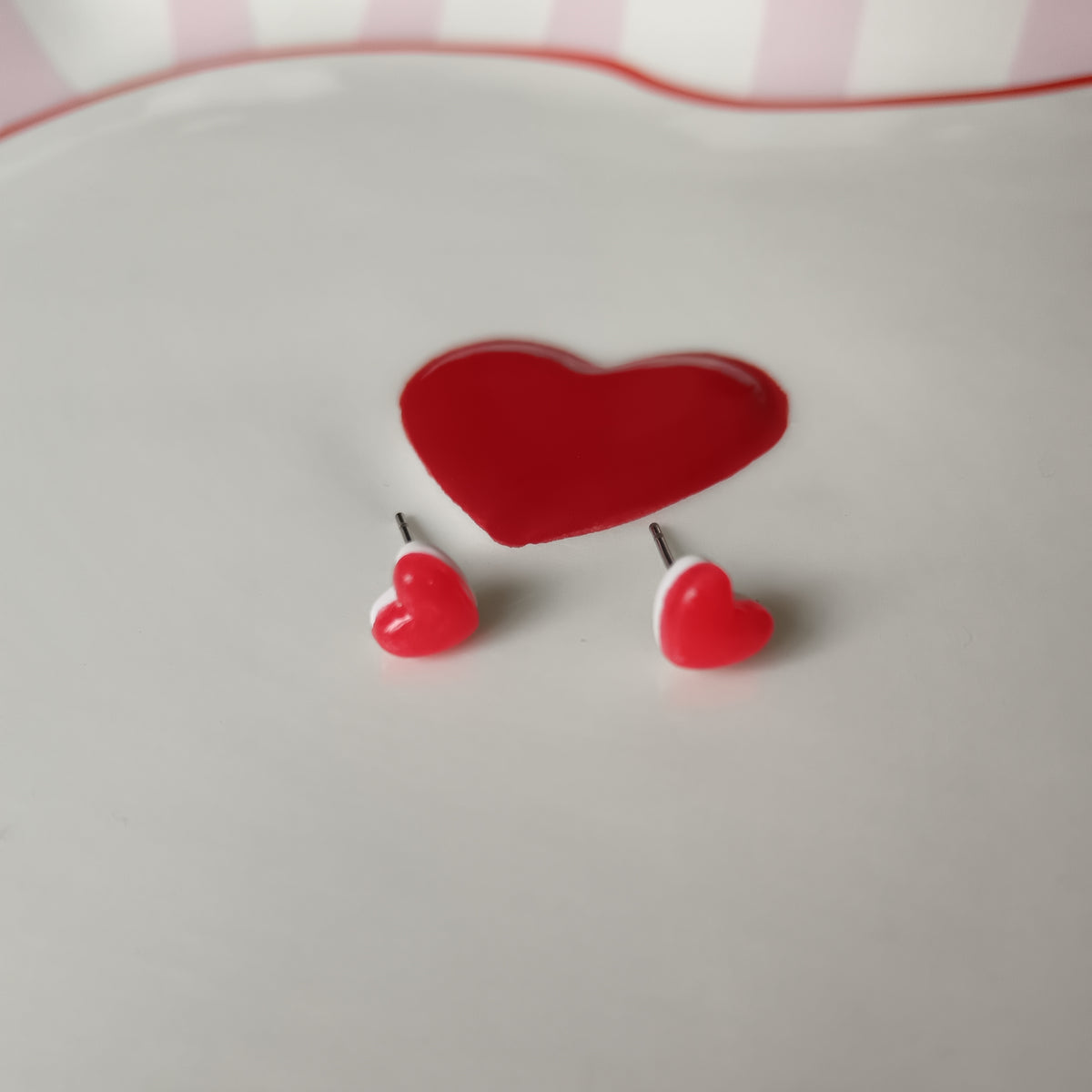 Micro Heart Throb Stud Earrings