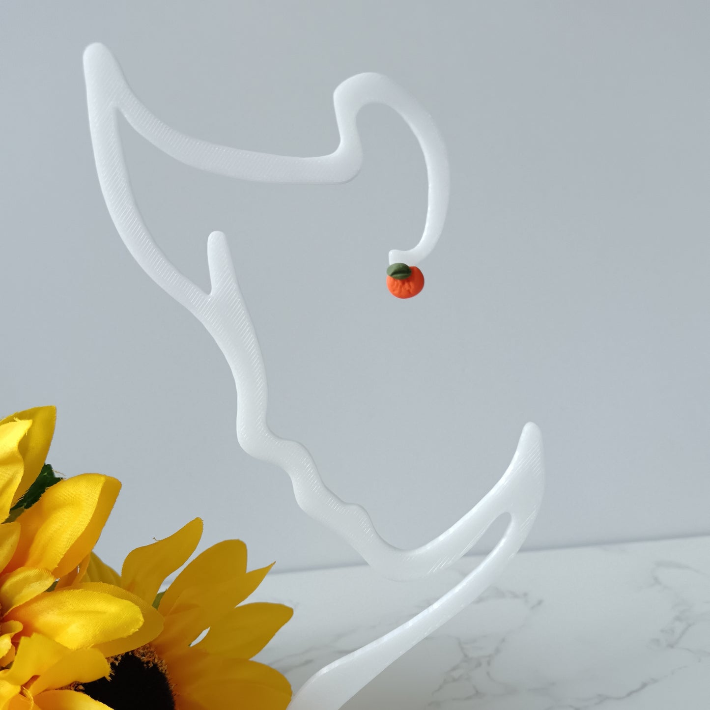 Micro Orange Stud Earrings
