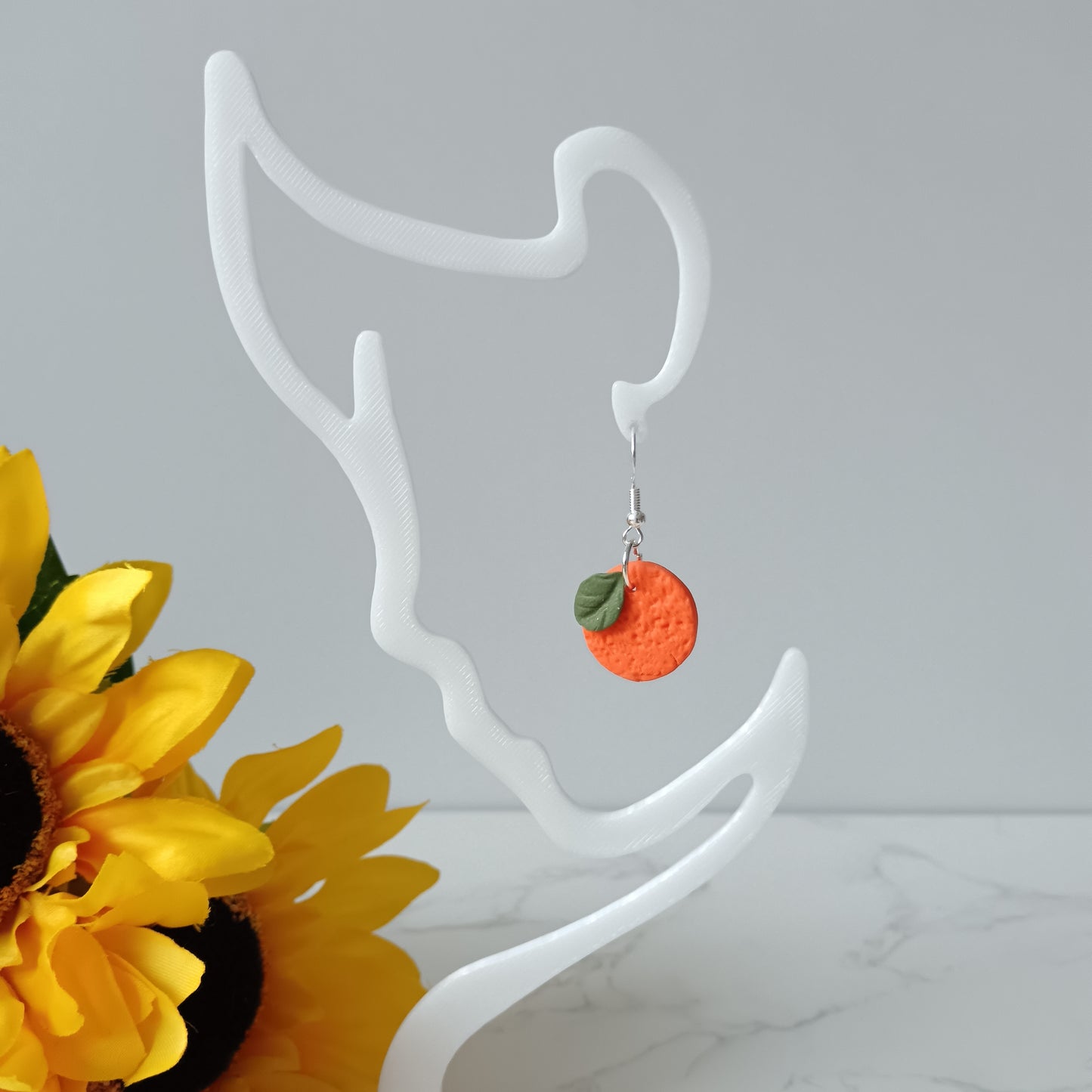 Orange Hook Earrings