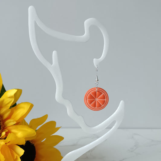 Orange Slice Hook Earrings
