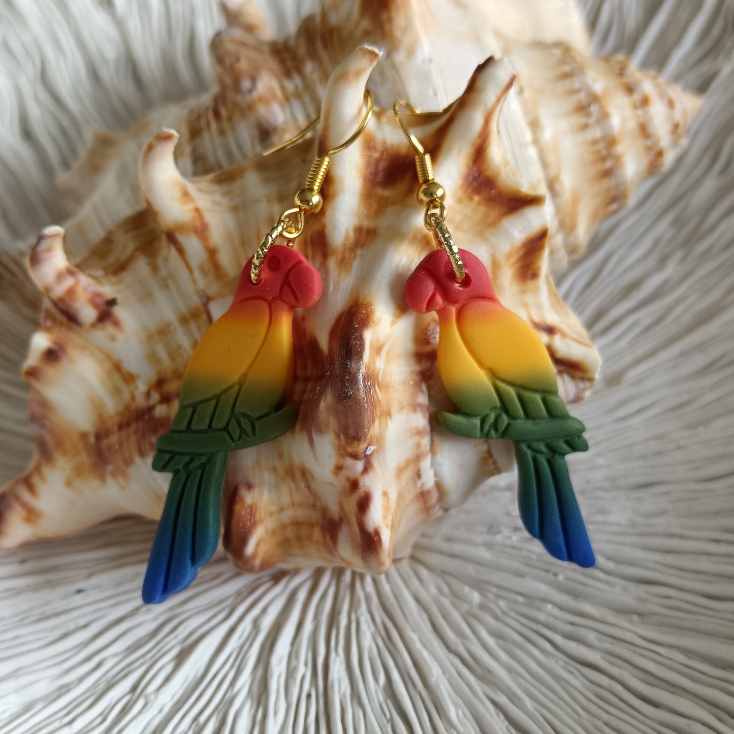 Parrot Ombre Hook Earrings