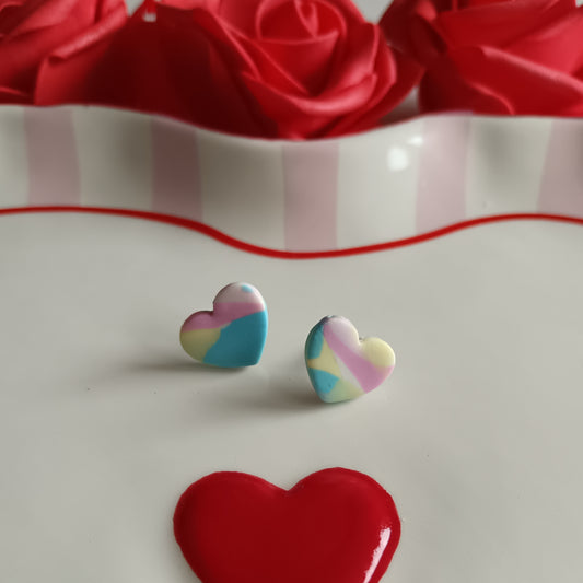 Pastel Heart Studs
