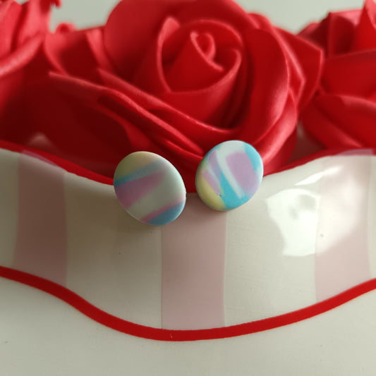 Pastel Oval Studs