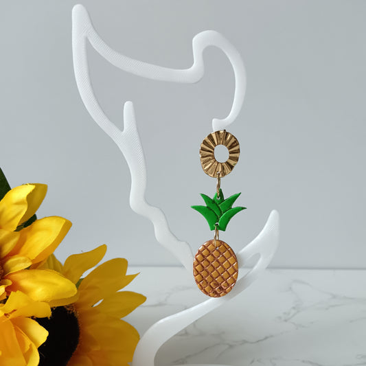 Pineapple Dangle Stud Earrings