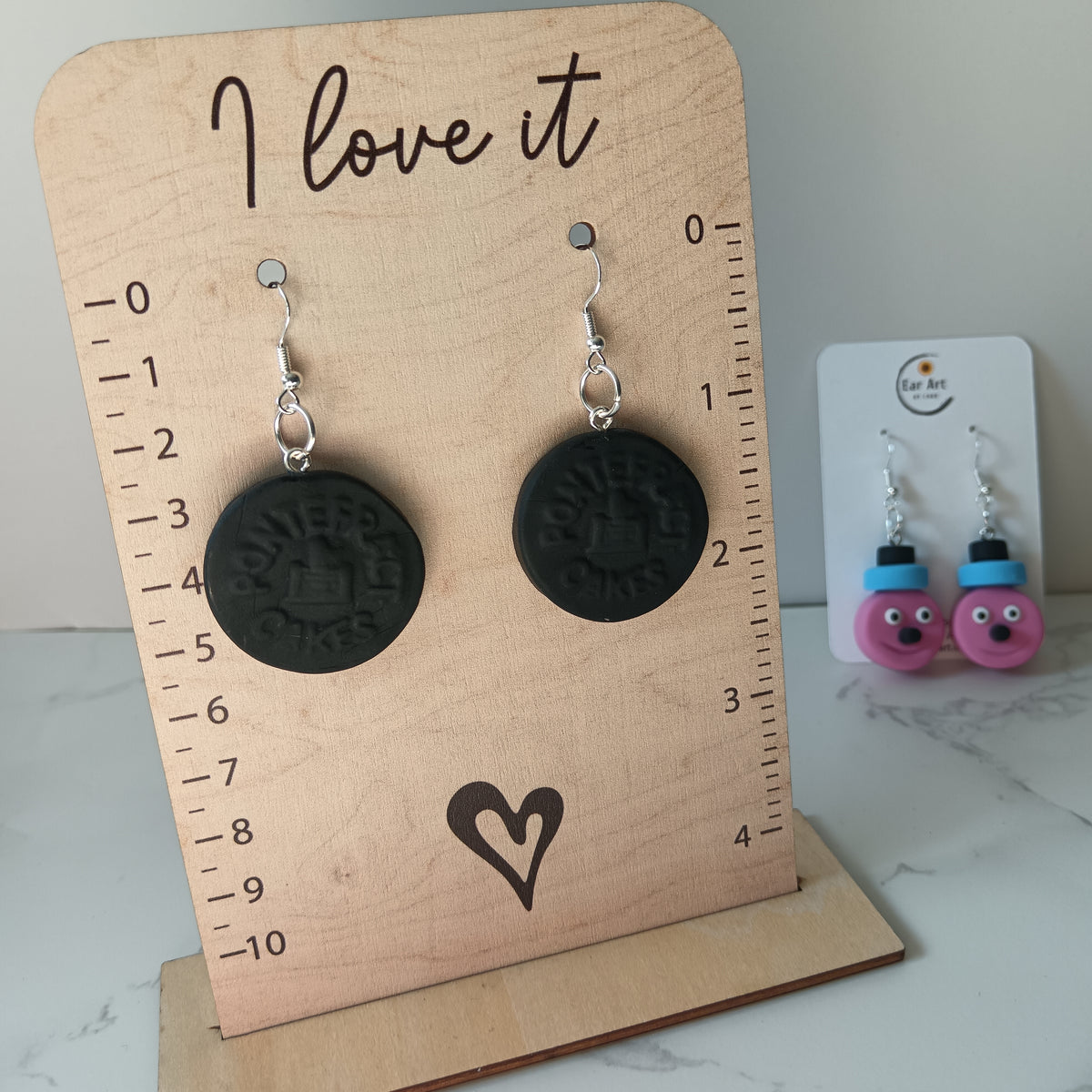 Pontefract Cake Hook Earrings