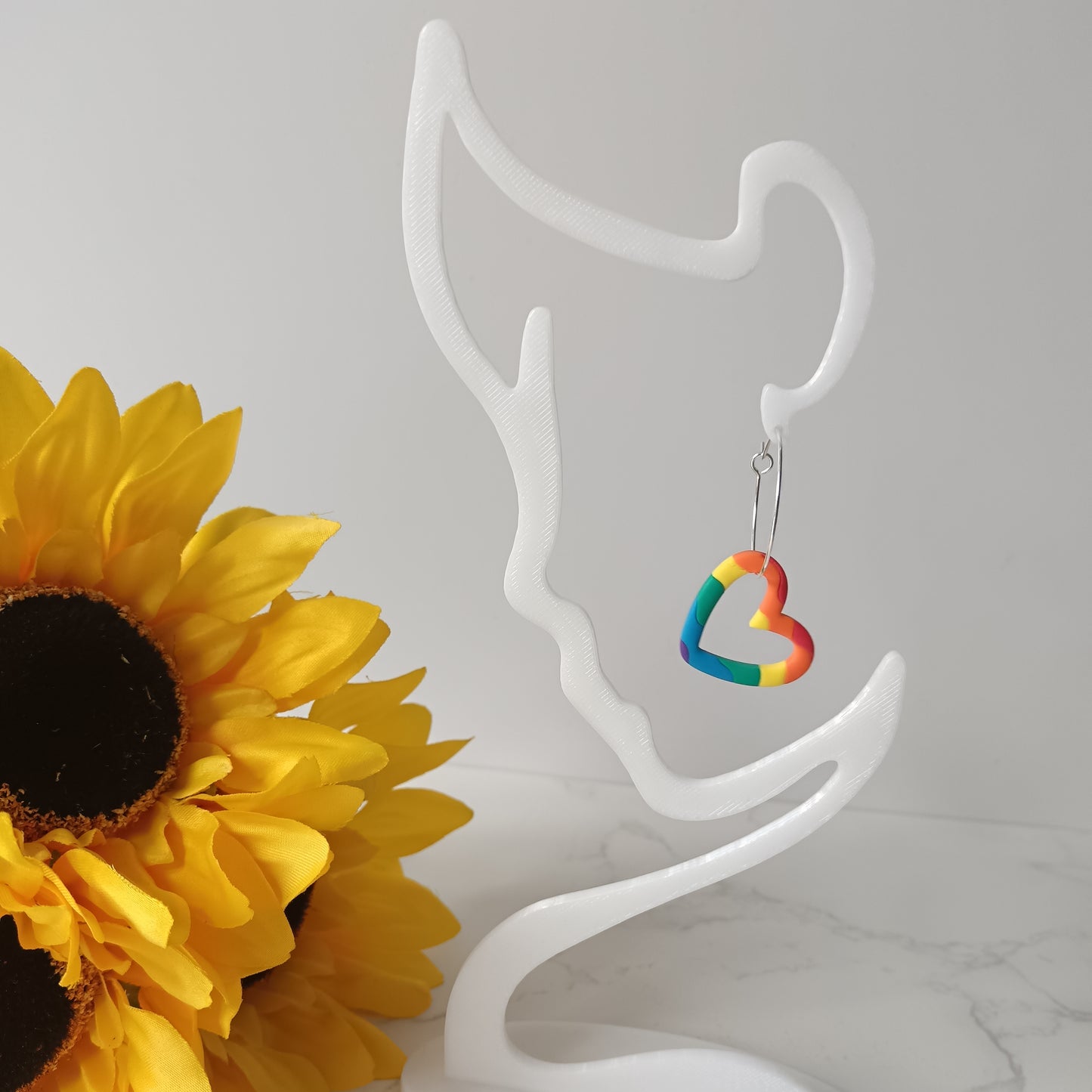 Pride Heart Hoop Earrings