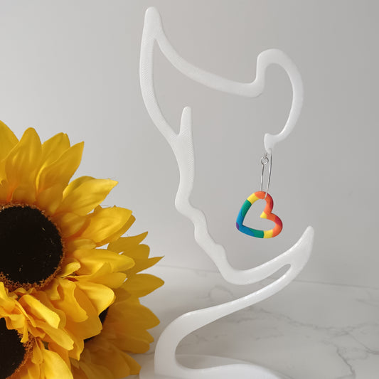 Pride Heart Hoop Earrings