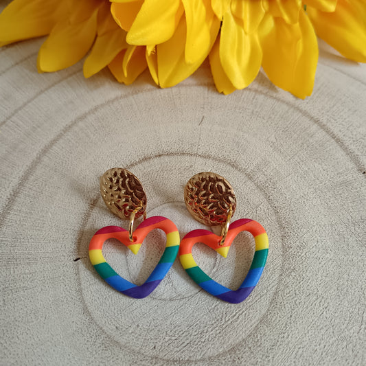 Pride Heart Stud Earrings