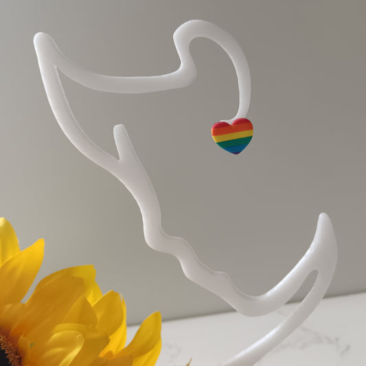 Pride Heart Stud Earrings