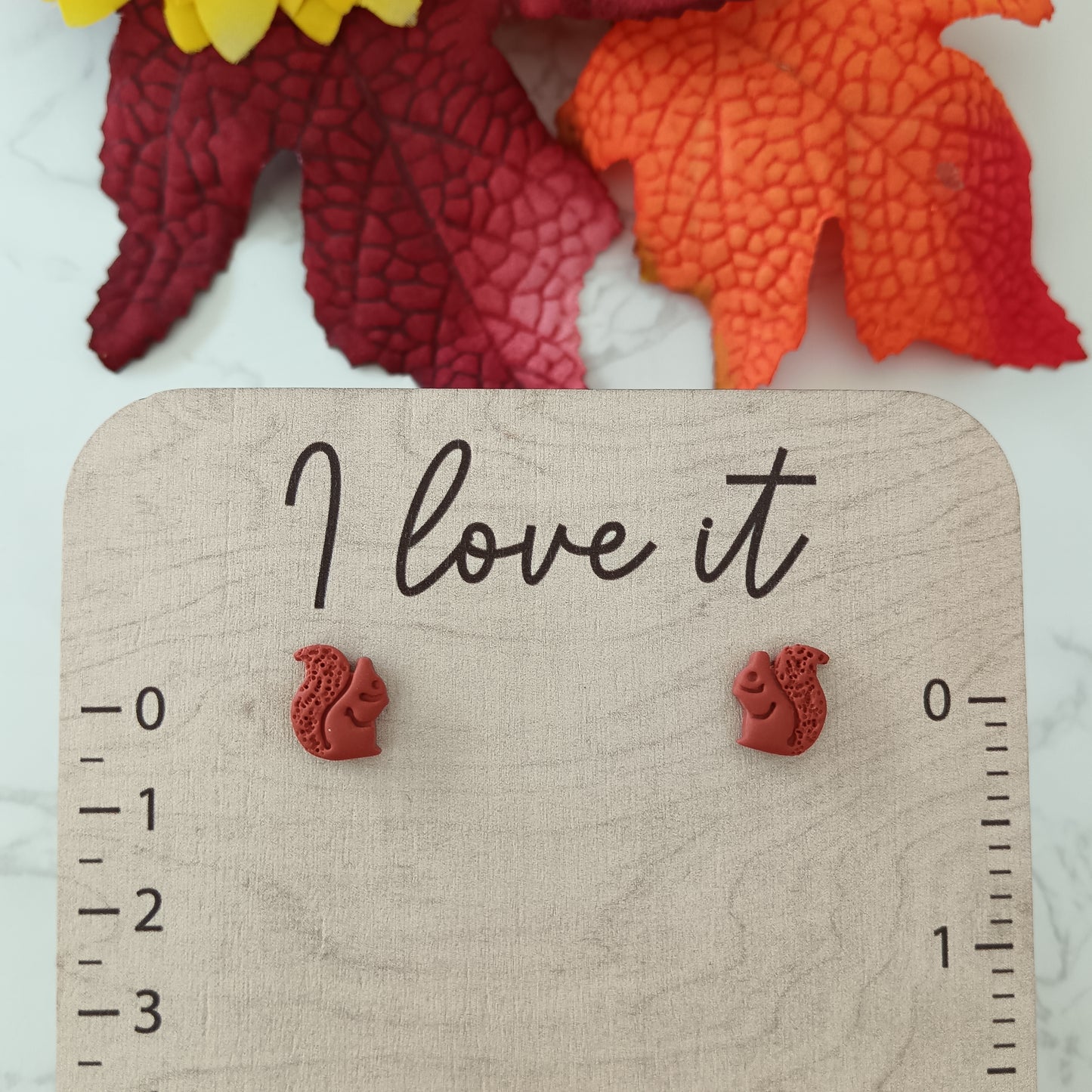 Red Squirrel Stud Earrings
