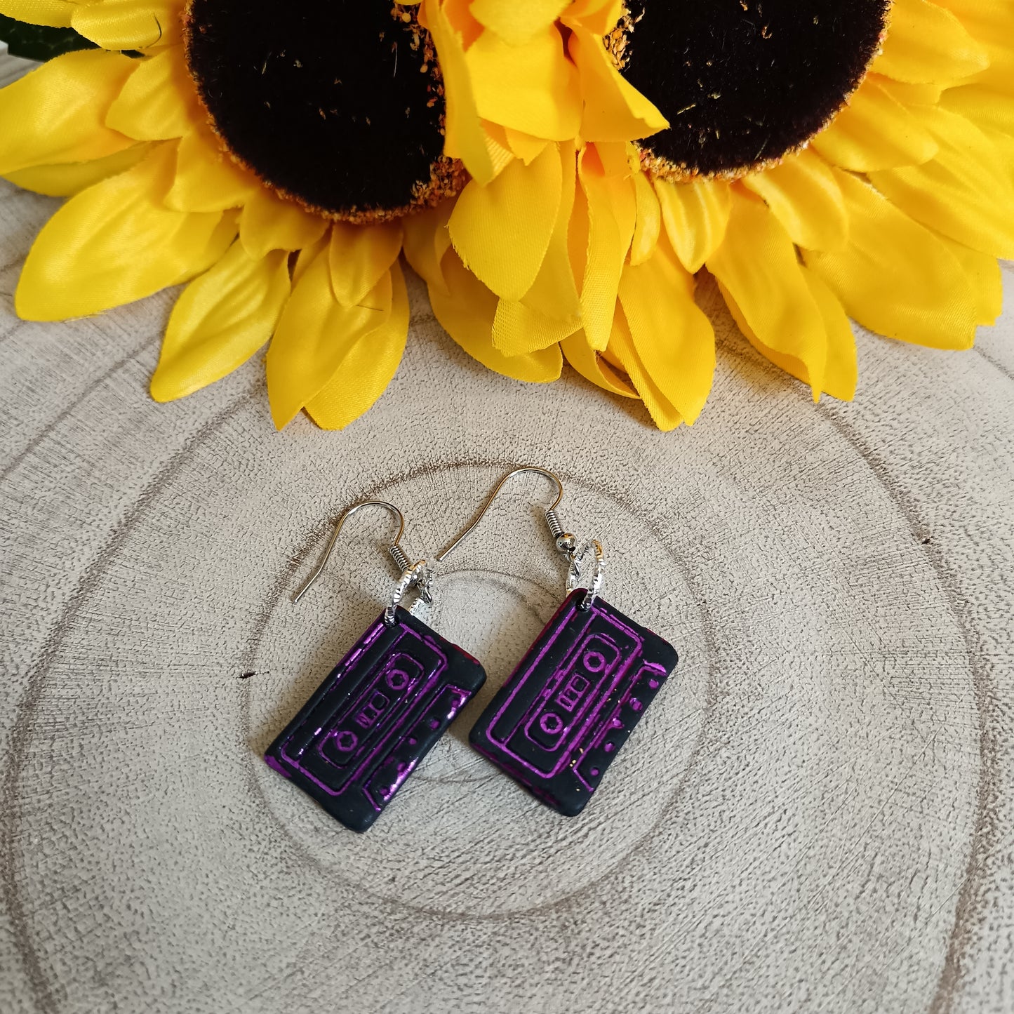 Retro Cassette Tape Hook Earrings