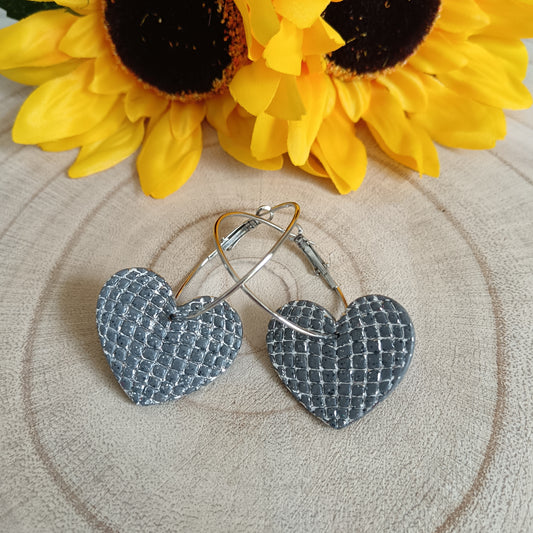 Retro Disco Ball Hoop Earrings