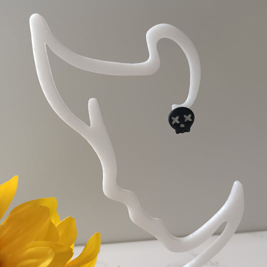 Glow In The Dark X Skull Stud Earrings