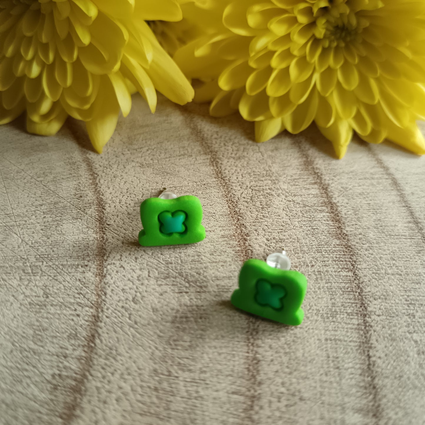 Clover Lucky Charm Stud Earrings