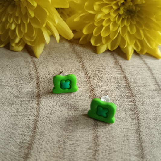 Clover Lucky Charm Stud Earrings