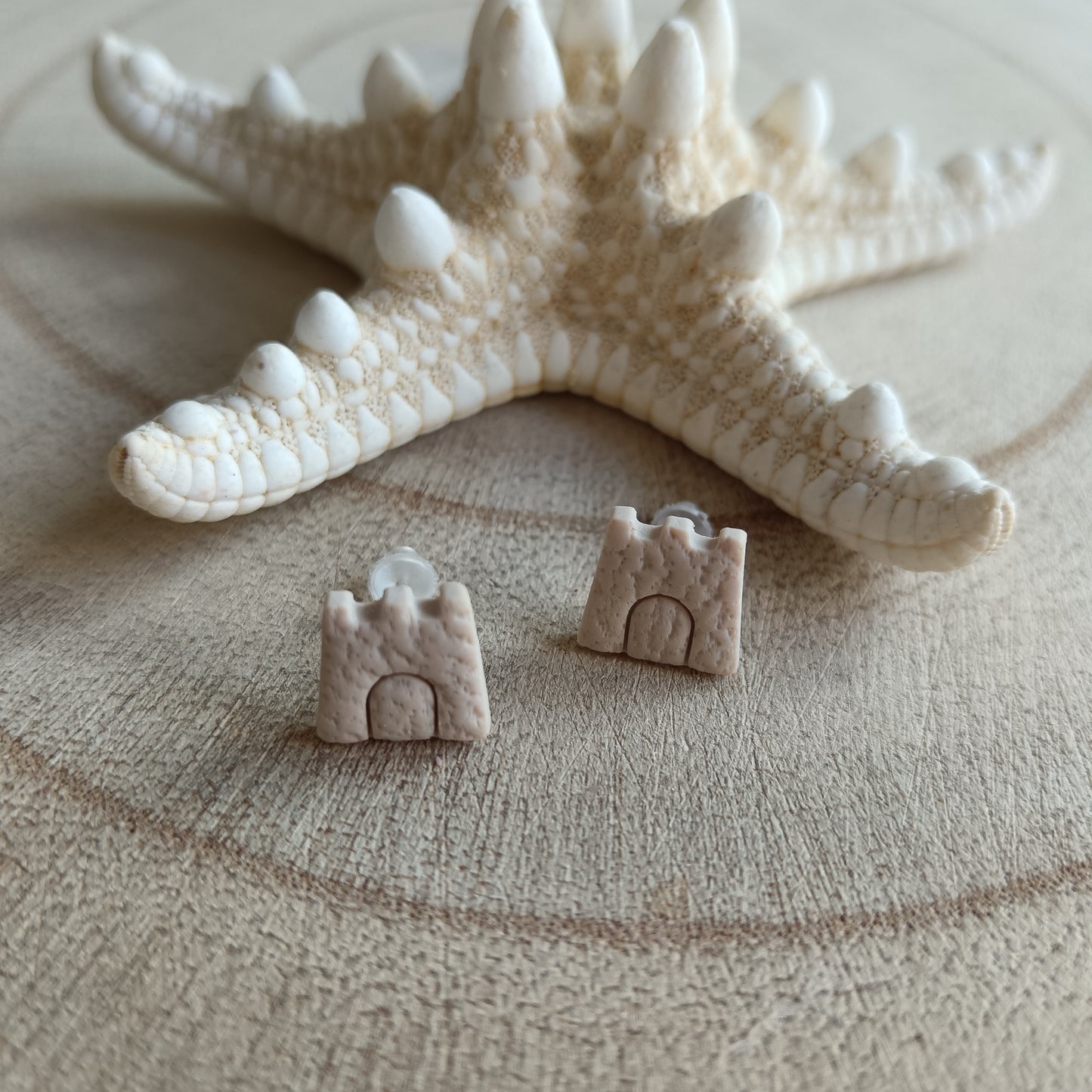 Micro Sandcastle Stud Earrings