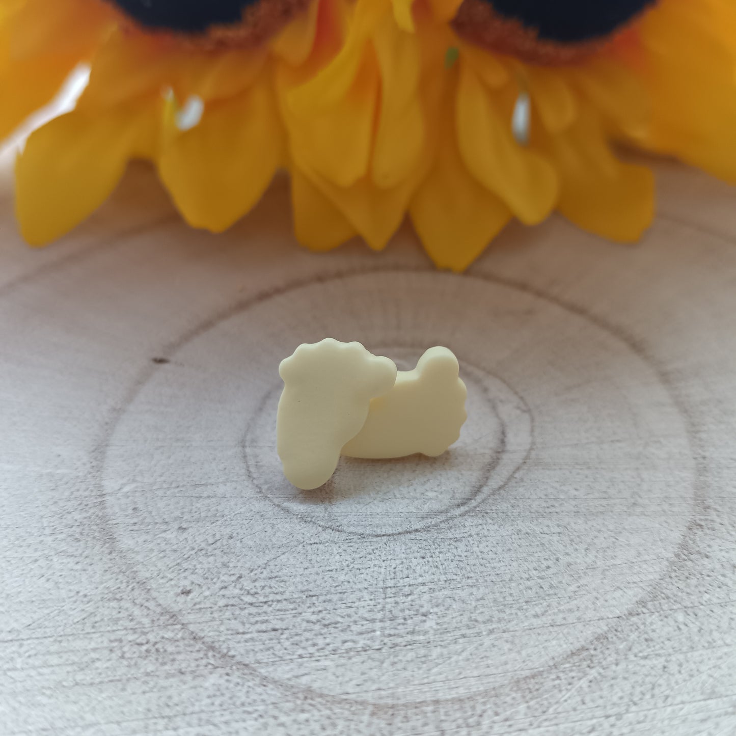 Baby Feet Lemon Yellow Stud Earrings