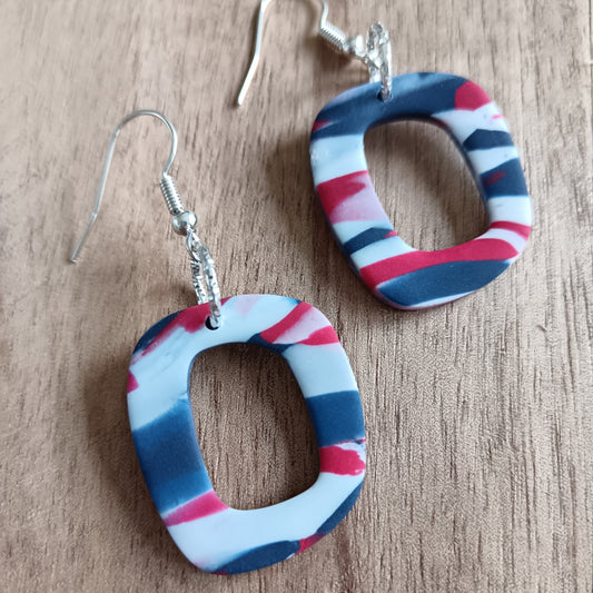 Wakefield Trinity Tie Die Hook Earrings