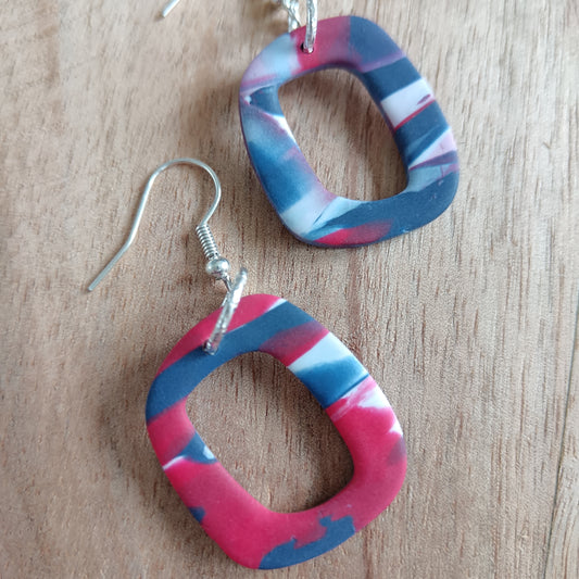 Wakefield Trinity Tie Die Hook Earrings