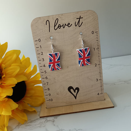 Union Jack Flag Hook Earrings