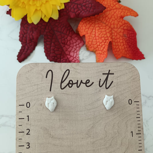 Snowy Owl Stud Earrings