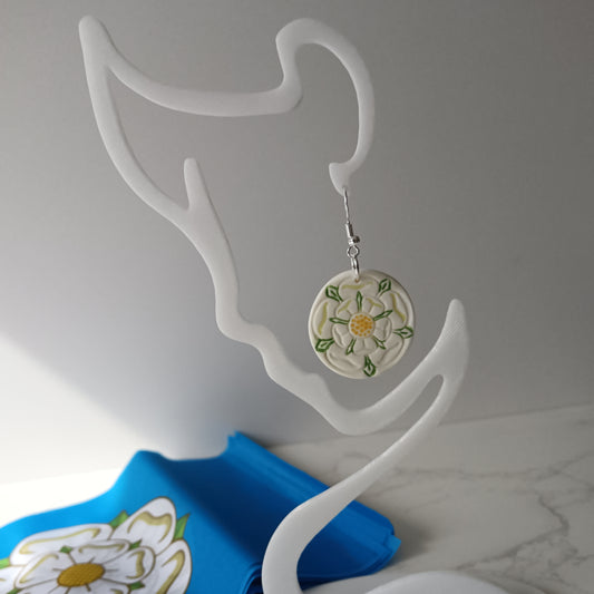 Yorkshire Rose Hook Earrings