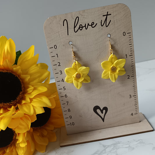 Daffodil Dangle Hook Earrings