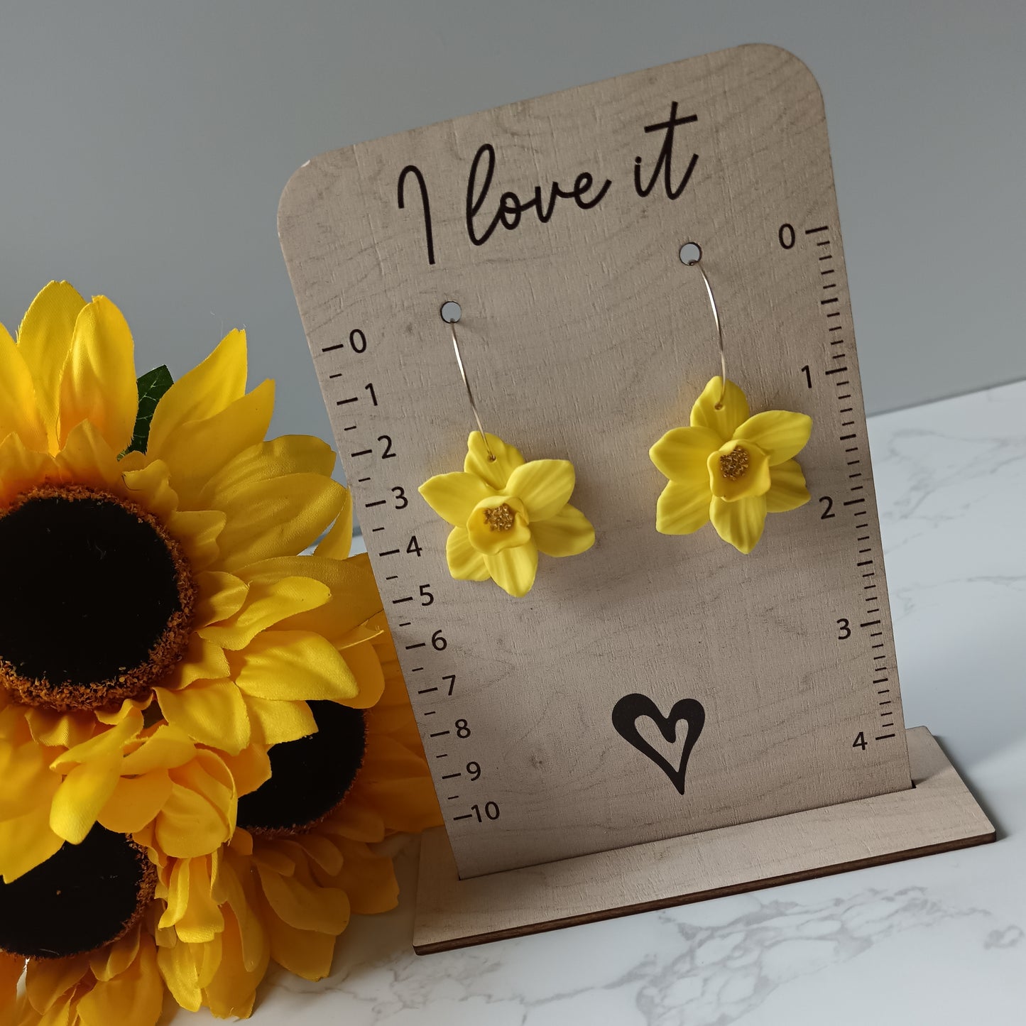 Daffodil Hoop Earrings