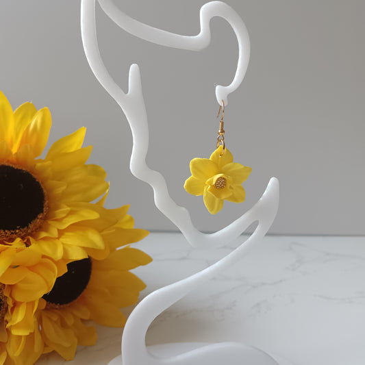 Daffodil Dangle Hook Earrings