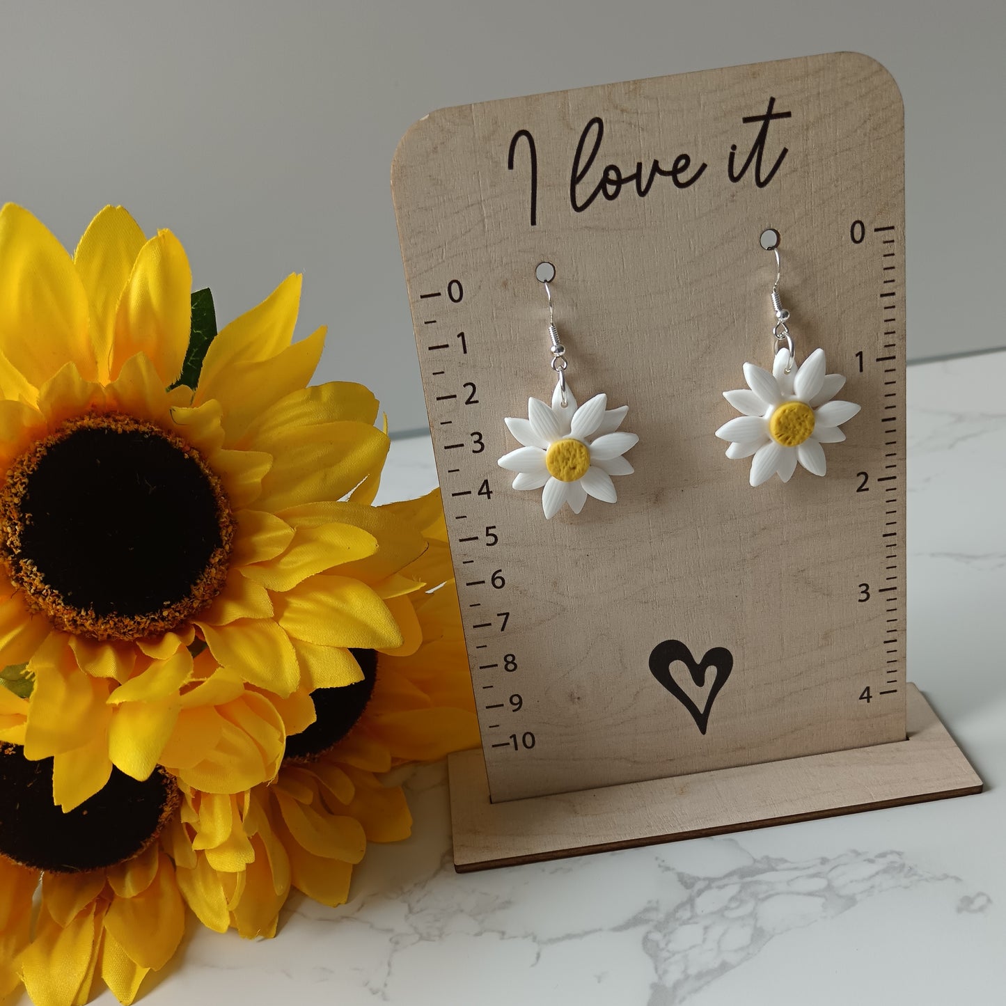 Daisy Dangle Hook Earrings