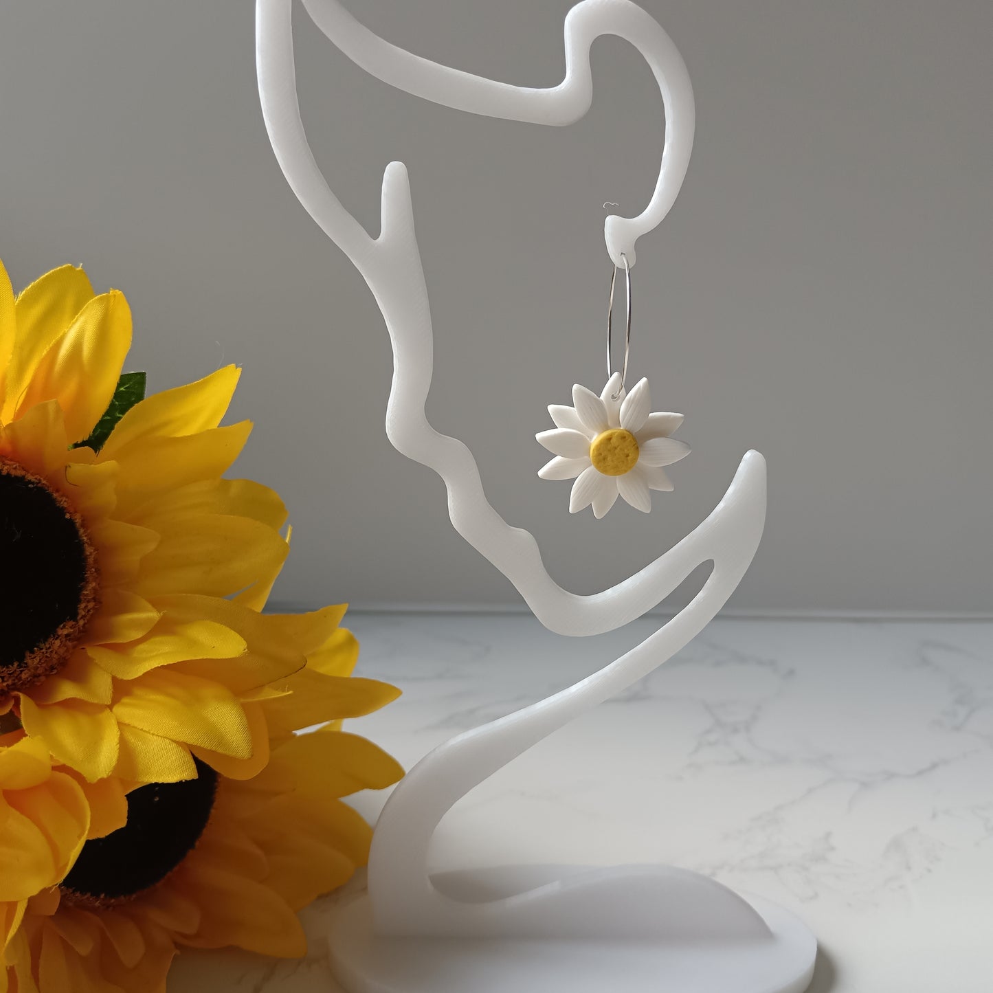 Daisy Hoop Earrings