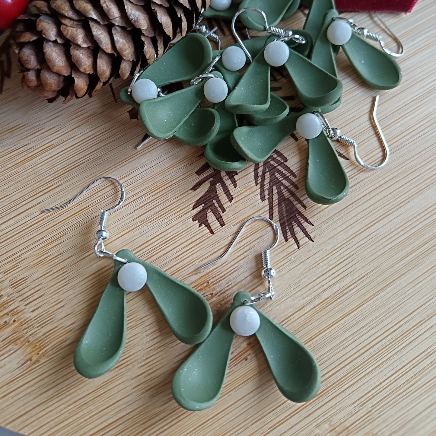 Mistletoe Hook Earrings