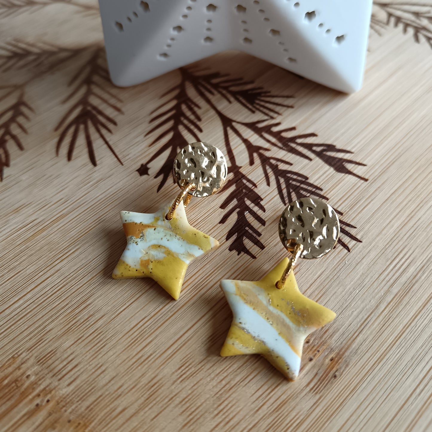 Star Dangle Stud Earrings
