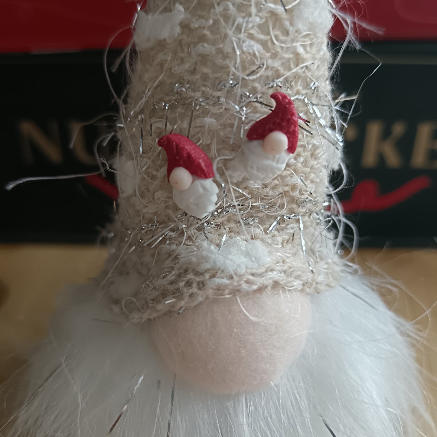 Red Gonk Stud Earrings