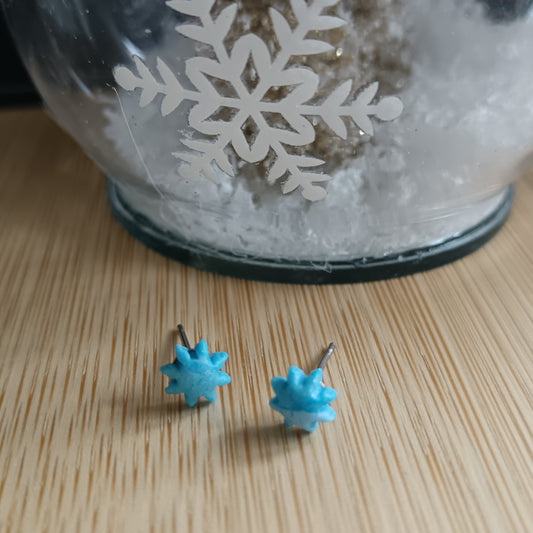 Micro Snowflake Stud Earrings